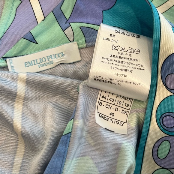 EMILIO PUCCI MULTI LEAF PRINT DRESS SIZE IT 44 / US 10 - Picture 15 of 15